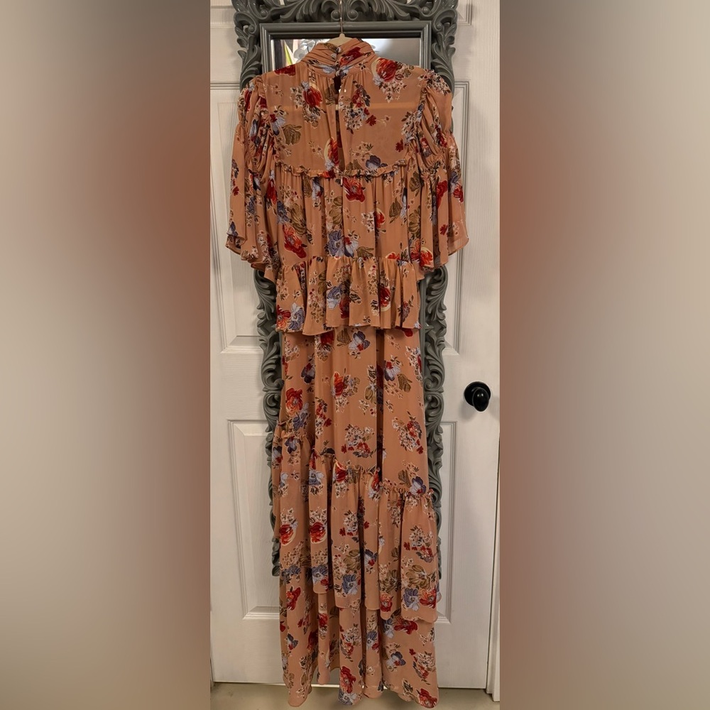 Cinq a Sept Jamie Georgette Floral Tiered Dress